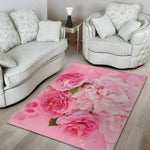 Peony And Rose Print Area Rug
