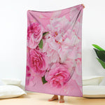 Peony And Rose Print Blanket