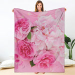 Peony And Rose Print Blanket