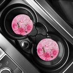 Peony And Rose Print Car Coasters