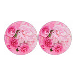 Peony And Rose Print Car Coasters
