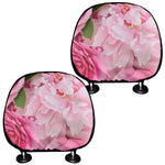 Peony And Rose Print Car Headrest Covers