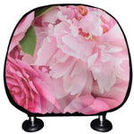 Peony And Rose Print Car Headrest Covers