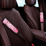 Peony And Rose Print Car Seat Belt Covers