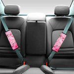 Peony And Rose Print Car Seat Belt Covers