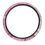 Peony And Rose Print Car Steering Wheel Cover