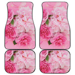 Peony And Rose Print Front and Back Car Floor Mats