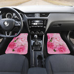 Peony And Rose Print Front and Back Car Floor Mats