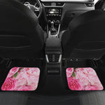 Peony And Rose Print Front and Back Car Floor Mats