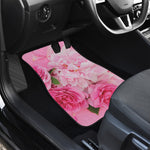 Peony And Rose Print Front and Back Car Floor Mats