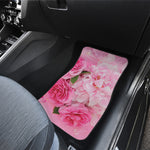 Peony And Rose Print Front and Back Car Floor Mats