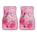 Peony And Rose Print Front Car Floor Mats