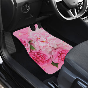 Peony And Rose Print Front Car Floor Mats