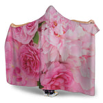 Peony And Rose Print Hooded Blanket