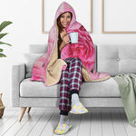 Peony And Rose Print Hooded Blanket