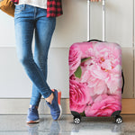 Peony And Rose Print Luggage Cover