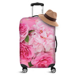 Peony And Rose Print Luggage Cover