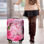Peony And Rose Print Luggage Cover