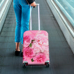 Peony And Rose Print Luggage Cover
