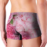 Peony And Rose Print Men's Boxer Briefs