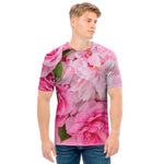 Peony And Rose Print Men's T-Shirt