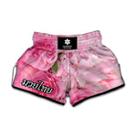 Peony And Rose Print Muay Thai Boxing Shorts