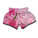 Peony And Rose Print Muay Thai Boxing Shorts