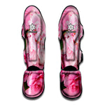 Peony And Rose Print Muay Thai Shin Guard