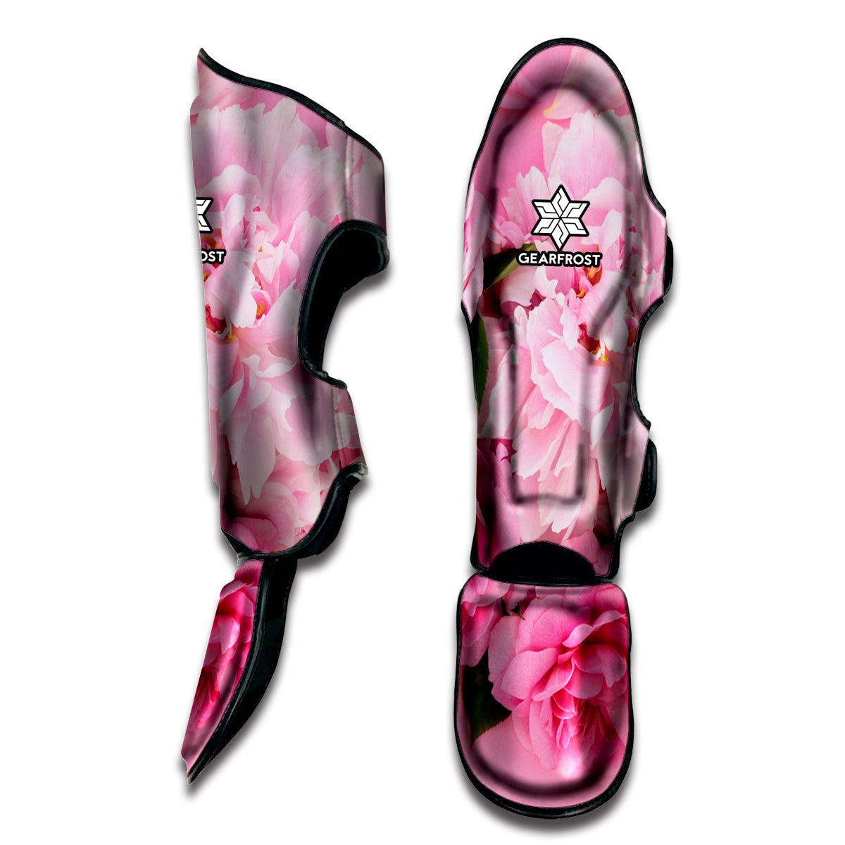 Peony And Rose Print Muay Thai Shin Guard
