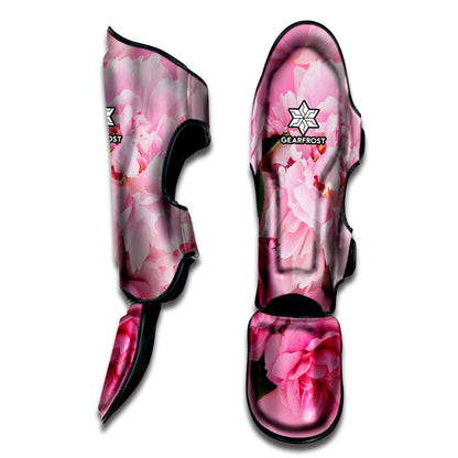 Peony And Rose Print Muay Thai Shin Guard