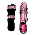 Peony And Rose Print Muay Thai Shin Guard