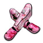 Peony And Rose Print Muay Thai Shin Guard
