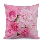 Peony And Rose Print Pillow Cover