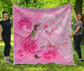 Peony And Rose Print Quilt