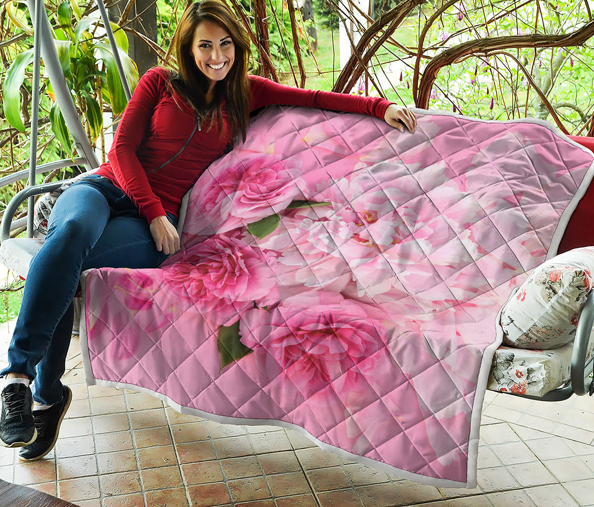 Peony And Rose Print Quilt