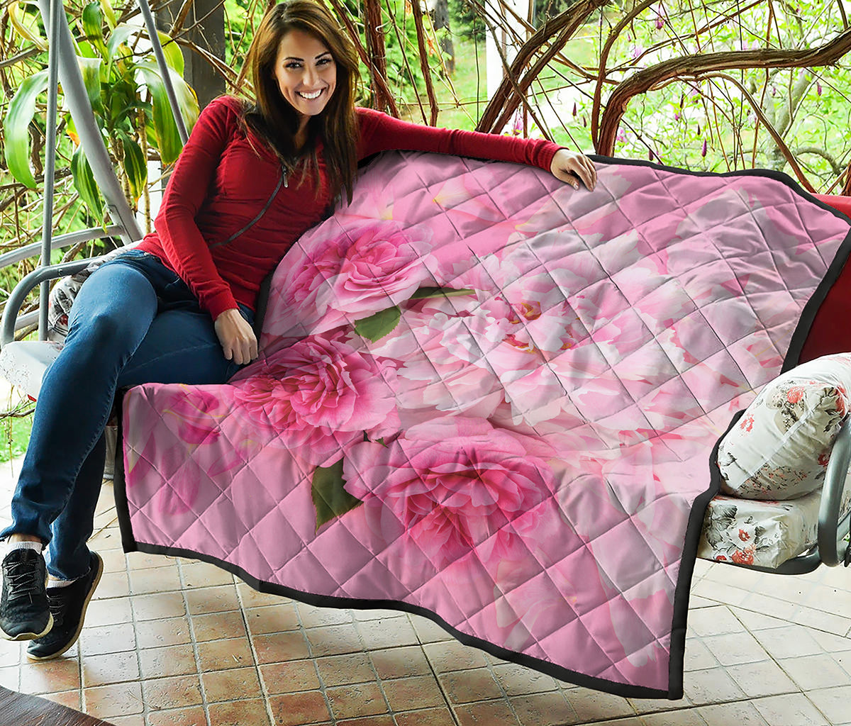 Peony And Rose Print Quilt
