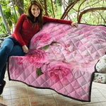 Peony And Rose Print Quilt
