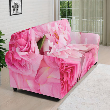 Peony And Rose Print Sofa Cover