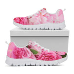 Peony And Rose Print White Sneakers