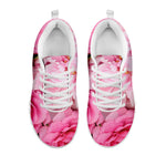 Peony And Rose Print White Sneakers