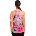 Peony And Rose Print Women's Racerback Tank Top