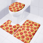Pepperoni Pizza Print 3 Piece Bath Mat Set