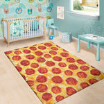 Pepperoni Pizza Print Area Rug
