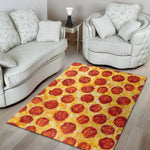 Pepperoni Pizza Print Area Rug