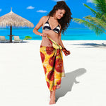 Pepperoni Pizza Print Beach Sarong Wrap