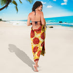 Pepperoni Pizza Print Beach Sarong Wrap