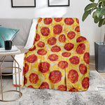 Pepperoni Pizza Print Blanket
