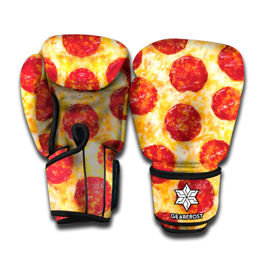 Pepperoni Pizza Print Boxing Gloves