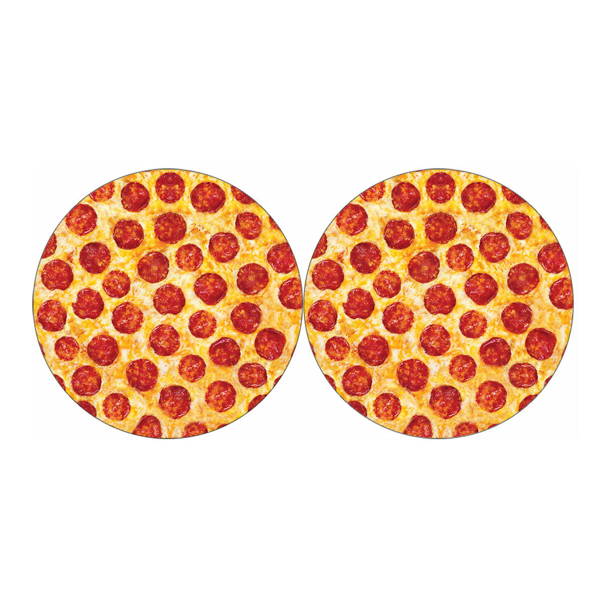 Pepperoni Pizza Print Car Coasters