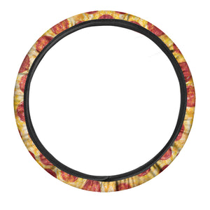 Pepperoni Pizza Print Car Steering Wheel Cover